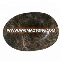 Natural Vanity Black Dark Emperador Marble Wash Basin Sink Stone for Bathroom