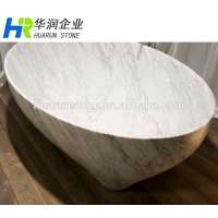 Bianco Carrara White Marble Carved Natural Stone Bathtub