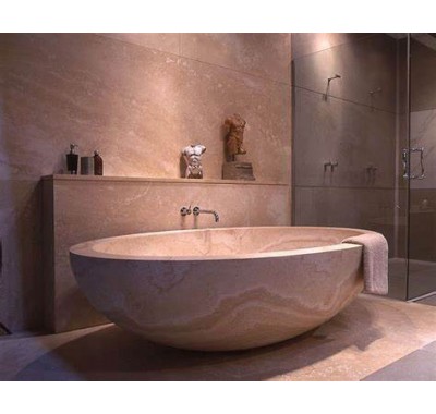 Customized Natural Beautiful Stone Marble Bathtub for Adults