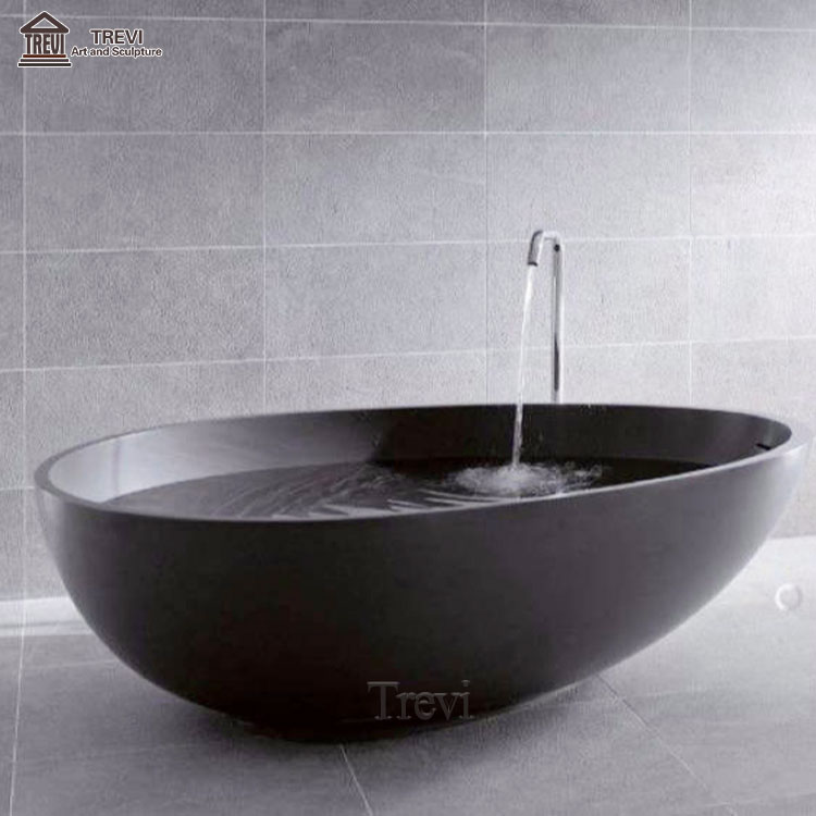 Popular Solid Soaking Home Interior Marble Bathtub